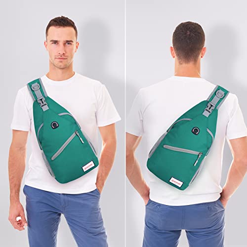 ZOMAKE Sling Bag,Small Crossbody Sling Backpack,Water Resistant Shoulder Daypack for Travel,Anti Thief Chest Bag for Hiking(Army Green(New)) - color: Army Green(new)