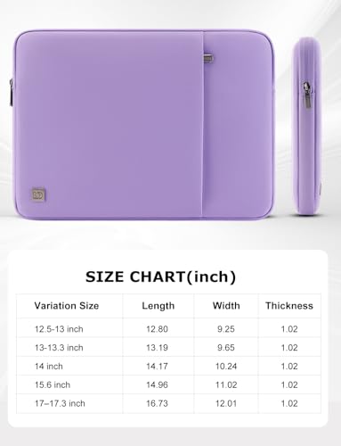 DOMISO Laptop Case Laptop Sleeve Cover Compatible with 15 inch MacBook Air M4/A3241 2025, M3/A3114,M2/A2941,15 inch MacBook Pro A1990 A1707,Compatible with Dell XPS 15 Plus with Pocket,Purple - color: Purple, size: 14 inch