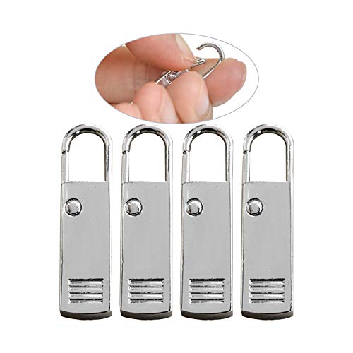 Zipper Pull Tab Replacement Metal Zipper Extension Handle Mend Fixer for Luggage Backpack Suitcase
