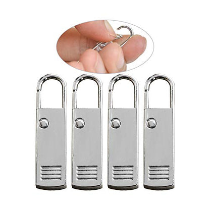 Zipper Pull Tab Replacement Metal Zipper Extension Handle Mend Fixer for Luggage Backpack Suitcase