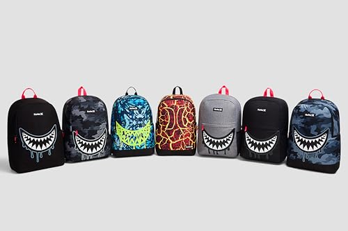 Hurley Unisex-Kids Graphic Backpack, Lava, One Size - color: Lava