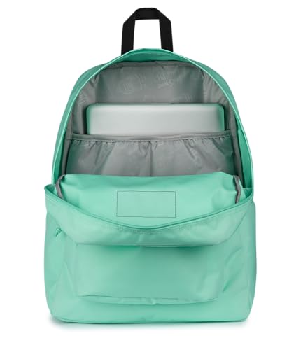 JanSport SuperBreak Plus Backpack with Padded 15-inch Laptop Sleeve and Integrated Bottle Pocket - Spacious and Durable Daypack for Work and Travel - Magic Mint - color: Magic Mint