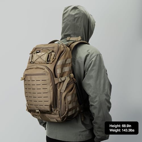 Mardingtop 30L Molle Military Backpack, Tactical Backpack for Men - color: Khaki