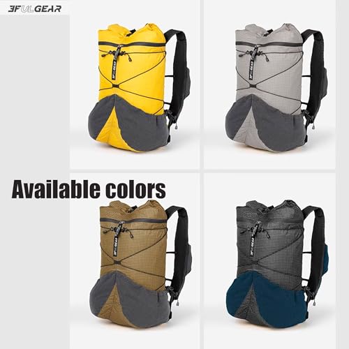 3F UL GEAR Koala Backpack 20L - Ultra-Lightweight UHMWPE Waterproof Daypack for Men & Women | Hiking & Outdoor Travel - color: Wolf Brown