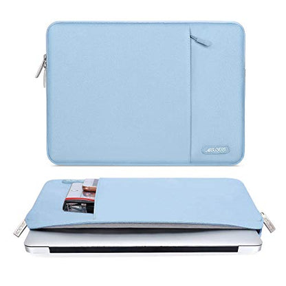 MOSISO Laptop Case 13 inch, 13 inch Laptop Sleeve Compatible with MacBook Air M4 M3 M2 M1 2025-2018 / Pro M2 M1 2025-2016, Polyester Vertical Computer Sleeve Bag with Pocket, Air Blue - color: Air Blue, size: 13 inch