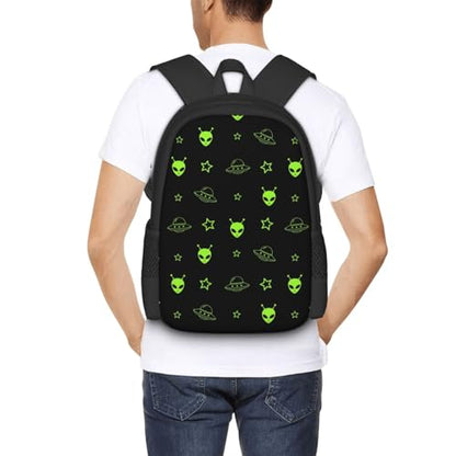 Sturdy Polyester Shoulder Pack Galaxy Alien, Anti Theft Spacious Camping Rucksack Casual Daily Bag for Men Women Fitness Outdoor Activity - color: Design (1029)