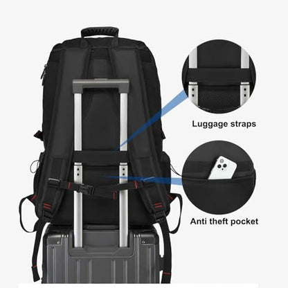 80L Large Travel Backpack with Shoe Compartment,Expandable Business Carry On Backpacks,Laptop Backpack with USB Charging Port (80) - size: 80