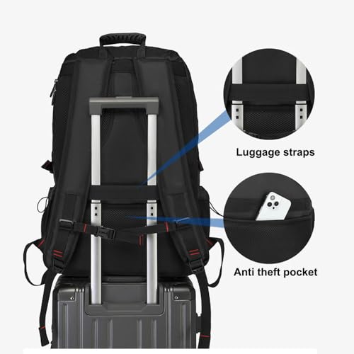 80L Large Travel Backpack with Shoe Compartment,Expandable Business Carry On Backpacks,Laptop Backpack with USB Charging Port (60) - size: 60
