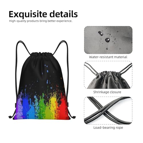 Rainbow Pride LGBT Drawstring Backpack Bag Sport Gym Dance Beach Travel Sackpack for Women Men - color: Lgbt_ddd00646