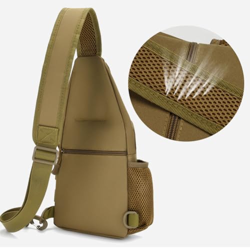 Sling Bag Crossbody Backpack for Men,Handiness Skiing Sling Bag, Lightweight Daypack for Hiking Travel (Green) - color: Green
