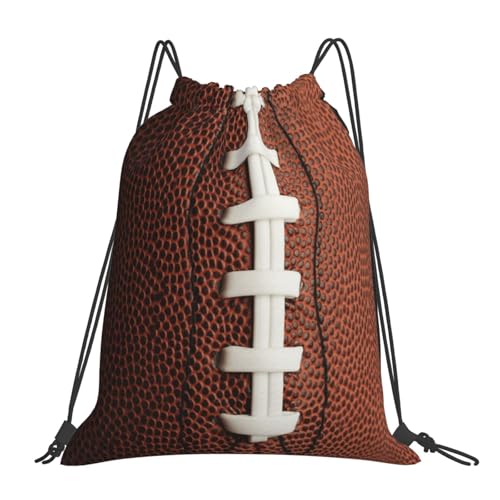 Football Drawstring Bag Sport Gym Backpack Beach Travel Sack Draw String Yoga Bag For Men Women - color: Football