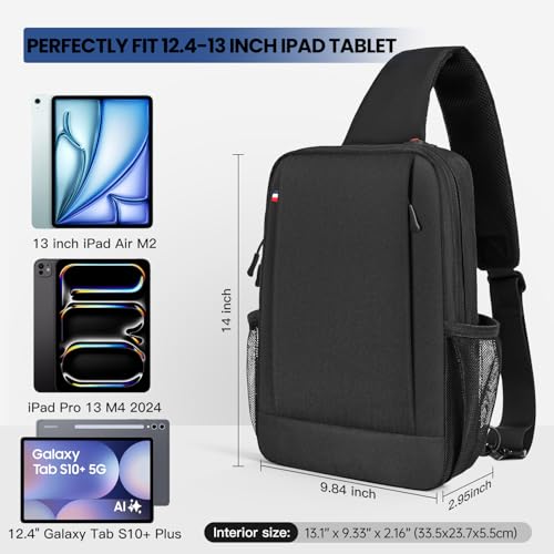 Tablet Sleeve Shoulder Bag for 2026 13 inch iPad Air M4 M3 M2/ iPad Pro 13 M4 M5, 2026 MacBook Neo A18 Pro A3404, iPad Pro 12.9 Carrying Travel Case Bag, Fit Magic Keyboard - size: 12.9-13 Inch