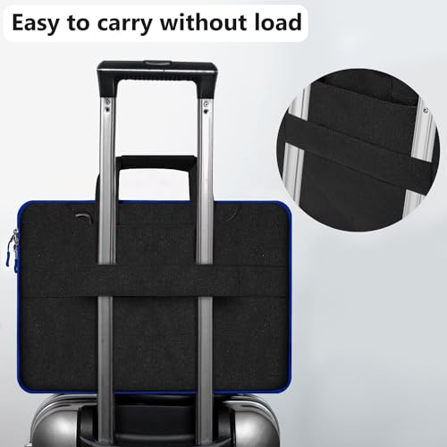 Hseok Laptop Shoulder Bag 13 13.3 14 Inch Case,Black & Blue - color: Black & Blue, size: 13-13.5 inch