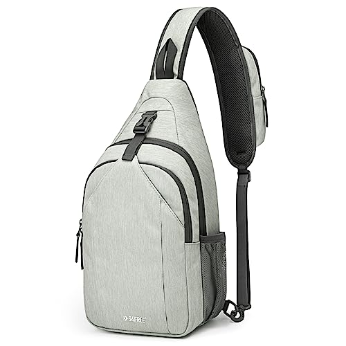 G4Free Sling Bag for Men and Women, RFID Blocking Crossbody Bag, Lightweight Sling Backpack for Travel, Hiking, Walking and Daily Use - color: Gainsboro