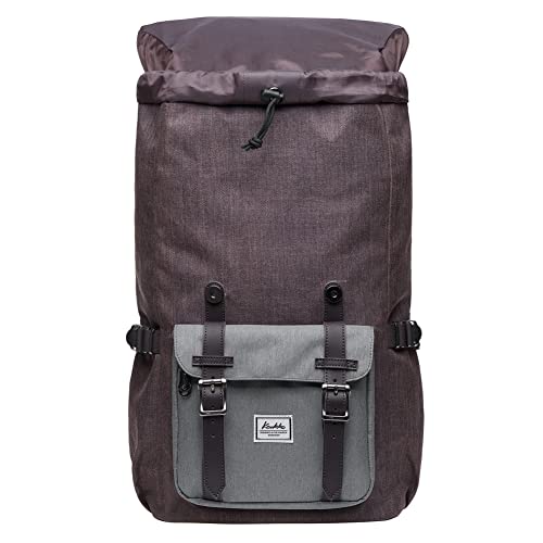 KAUKKO Laptop Backpack Travel Outdoor Weekend Bag Carry on Daypack Stylish and Durable Rucksack Hiking Backpack Fits 15.6"(5-4-GREYCOFFEE) - color: Greycoffee, size: Large
