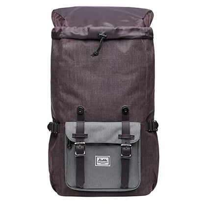 KAUKKO Laptop Backpack Travel Outdoor Weekend Bag Carry on Daypack Stylish and Durable Rucksack Hiking Backpack Fits 15.6"(5-4-GREYCOFFEE) - color: Greycoffee, size: Large