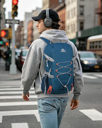 35L Foldable Hiking Backpack for Men Women, Large Packable Lightweight Outdoor Daypack with Chest Strap, Waterproof Rucksack Backpacks for Travel Hiking Camping Trekking Mountaineer, Blue - color: Blue