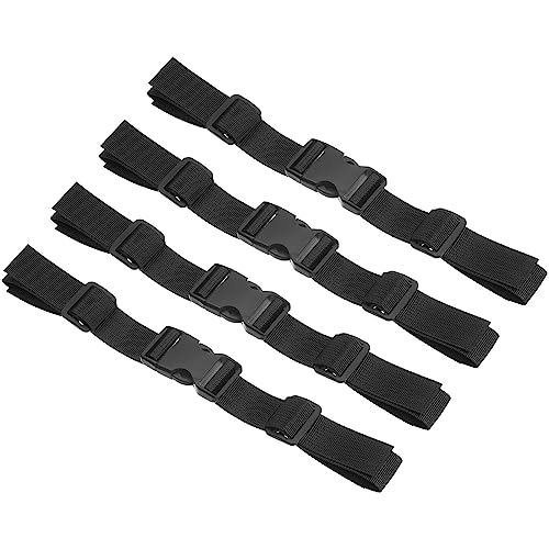 PATIKIL Backpack Chest Strap, 4 Pack Polyester Webbing Adjustable Replacement Strap with Quick-Release Buckle for Bag Outdoor Hiking Cycling, Black
