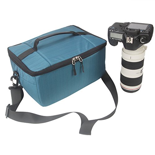 Koolertron Dslr Camera Insert Bag Purse Universal Liner Lens Pouch Partition Protective Cover Waterproof Sleeve for Cannon/Nikon/Sony (Blue) - color: Blue