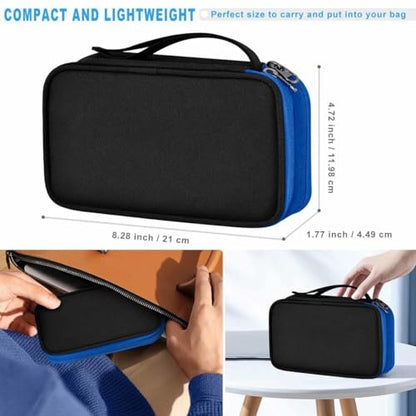 ZINMARK Slim Expandable Laptop Backpack with Small Case for 15-16 inch Notebooks,Water Resistant Computer Bag for College Business for Men Women，Black Blue - color: Black Blue