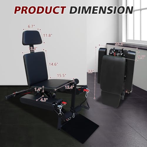 All-in-One Fitness Chair, 660 LBS Folding Adjustable Workout Bench for Full Body Strength Training, Multifunction Weight Bench with Accessories for Home Gym