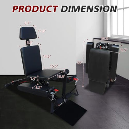 All-in-One Fitness Chair, 660 LBS Folding Adjustable Workout Bench for Full Body Strength Training, Multifunction Weight Bench with Accessories for Home Gym