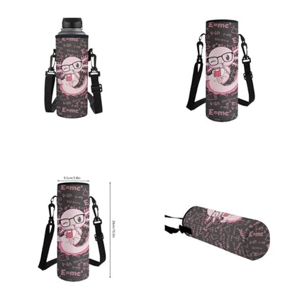 Cute Axolotl Backpack for Girls Kids Backpack with Lunch Box Water Bottle Carrier with Strap and Big Pencil Case 4 PCS Set Bookbag with Front Pocket for School 17" Sturdy Elementary School Bag - color: Axolotl-4