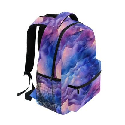 Backpacks for Women Men Fashion Laptop Bookbag with Chest Strap Gift Men & Women Blue Purple - color: Multicolor08