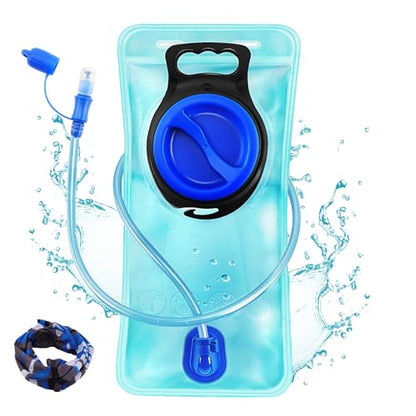 Hydration Bladder, 1.5-2-3L Water Bladder for Hiking Backpack, BPA-Free Leak Proof Water Reservoir Storage Bag, Water Pouch Hydration Pack for Camping Cycling Running - color: 1.5L-Water Bladder-Blue