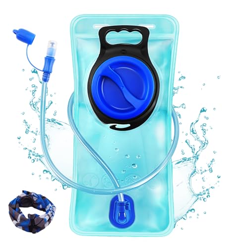 Hydration Bladder, 1.5-2-3L Water Bladder for Hiking Backpack, BPA-Free Leak Proof Water Reservoir Storage Bag, Water Pouch Hydration Pack for Camping Cycling Running - color: 2.5L-Water Bladder-Blue