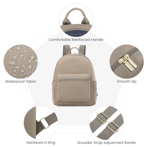 LOVEVOOK Backpack for Women Light Weight Waterproof Backpack Purses Daily Backpack… | Light Weight - color: Khaki