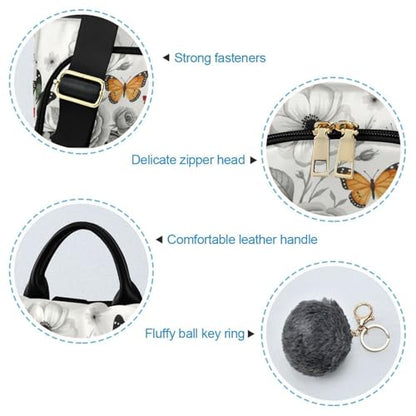 MNSRUU Women Backpack Purse Grey Butterfly Backpack for Women Anti-theft Shoulder Bag Carry On Backpack Lightweight Rucksack Fashion Travel Ladies Bags - color: Cute 08