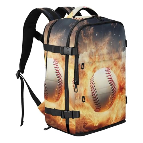 Travel Backpack with Shoe Compartment, 20L Large Capacity Laptop Backpack for Men Women, Baseball Daypack for Traveling Hiking Carry On