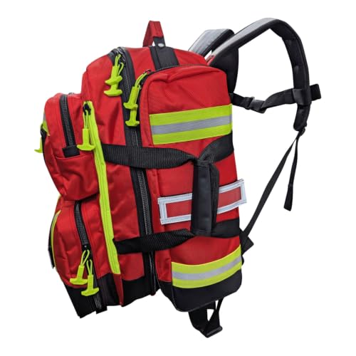 Kemp USA Premium Ultimate EMS Backpack Red Emergency Medical Trauma Bag - color: Premium Red