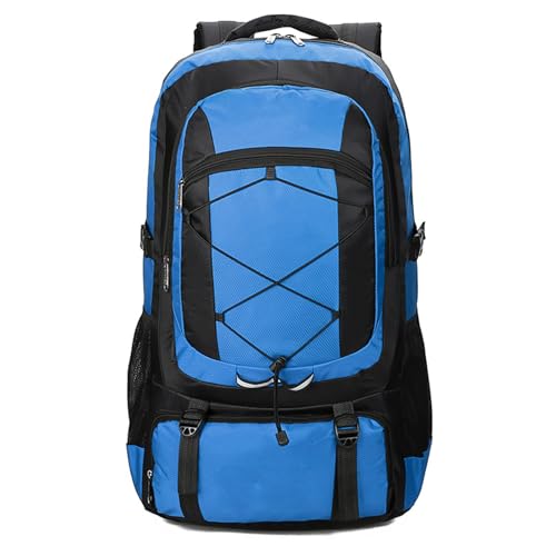 75L Hiking Backpack Trekking Rucksack Waterproof Daypack Durable Backpack for Women Men Camping Climbing Travel Outdoor Sports Blue - color: Blue