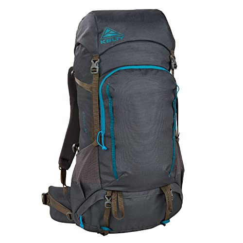 Kelty Asher Backpack, Daypack to Multi-Day Backpacking Capacity, Hiking, Lightweight Travel Pack, Internal Frame (55L Beluga) - color: Beluga/Stormy Blue, size: 55L