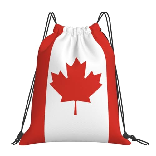 Canada Flag Drawstring Bag Sport Gym Backpack Beach Travel Sack Draw String Yoga Bag For Men Women - color: Canada Flag