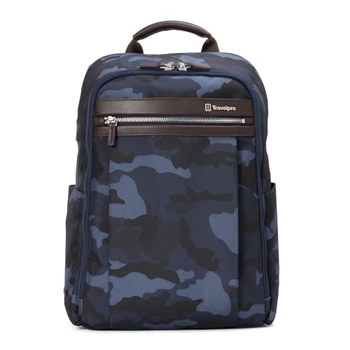 Travelpro Platinum Elite Slim Laptop Travel Backpack, Fits up to 16 Inch Laptop, Business, Water Resistant, Men and Women, Navy Camouflage - color: Navy Camouflage, size: 16 inches