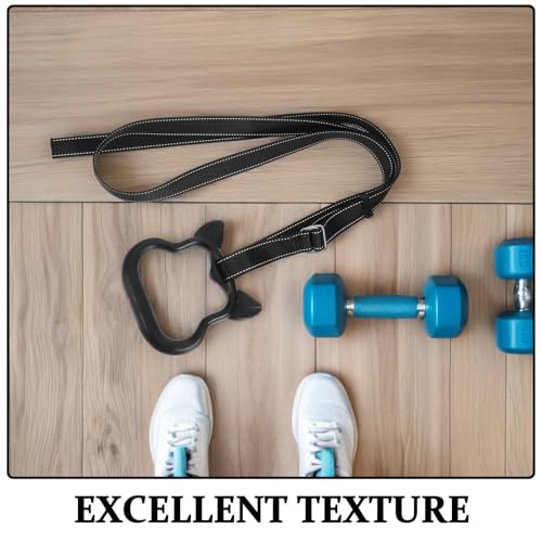 CHILDWEET ’s Gymnastic Rings Set with Adjustable Hanging Straps, Black Foldable 1m Pull-up Rings for Indoor Strength Training and Climbing Exercise Equipment