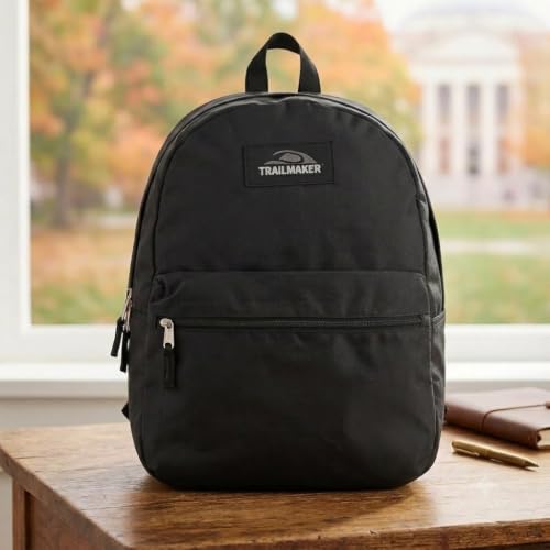 Lightweight Travel Backpack, Casual Daypack, Durable Commuter Bag, Adjustable Shoulder Straps, for Work, Hiking(Black)
