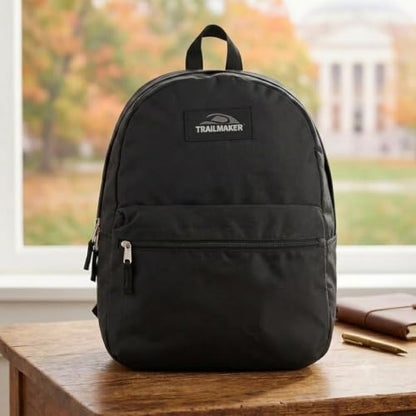 Lightweight Travel Backpack, Casual Daypack, Durable Commuter Bag, Adjustable Shoulder Straps, for Work, Hiking(Black)
