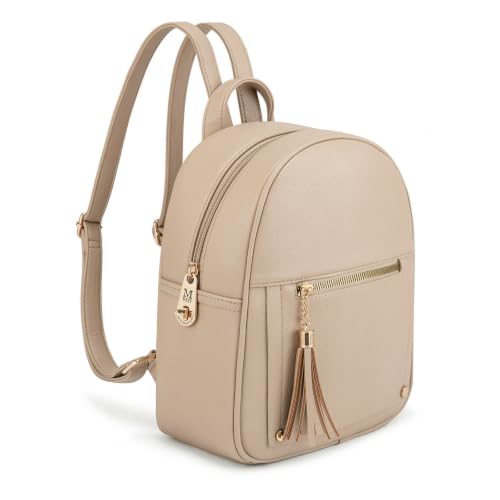 Montana West Mini Backpack Purse for Women Anti Theft Backpacks with Secured Zipper and Tassel - color: *Mini Khaki