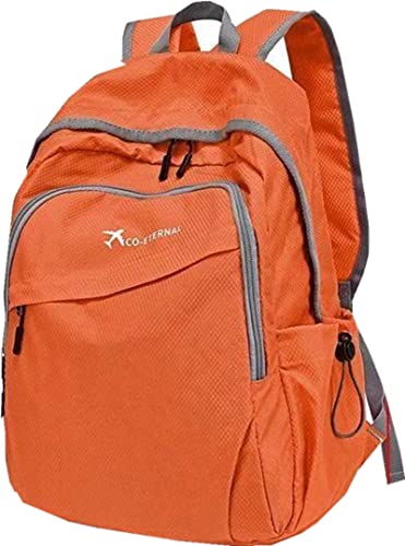 Geboldil Men's and women's lightweight foldable hiking travel backpack, waterproof camping backpack - color: Orange