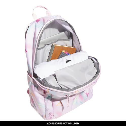 adidas Kids Affiliate Backpack – School Bag for Girls and Boys, 27L, Adi Haze Clear Pink/White, OSFA - color: Adi Haze Clear Pink/White