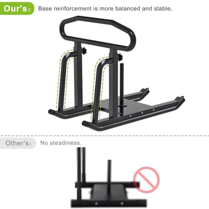 Dolibest Weight Sled, Fitness Sled, Workout Sled for Fitness Strength Training and Speed Improvement, Push-Pull Prowler Training, Suitable for 1-2" Weight Plates, Black - color: Black Height-adjustable Push-Pull Sled