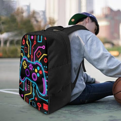 Basketball Backpack With Separate Ball Compartment And Shoes Fit Basketball Volleyball Football - color: Gamepad