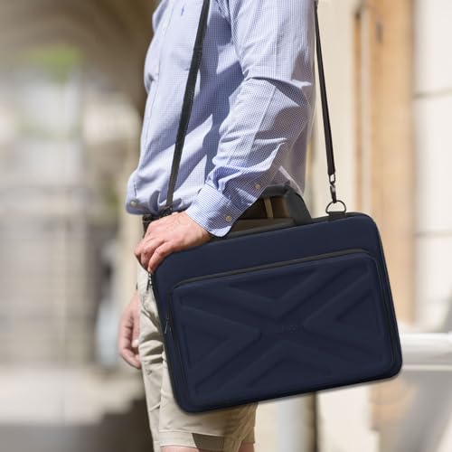 MOSISO Laptop Bag for Men,15-16 inch Computer Bag Compatible with MacBook Air 15 inch/Pro 16 inch, HP, Dell, Lenovo, Asus, Acer, Hard Shell Laptop Case with Front Pocket&Shoulder Strap, Navy Blue - color: Navy Blue, size: 16 inch