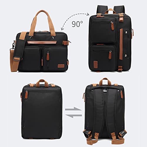 Laptop Backpack for Men Travel Business Fits up to 17.3-inch Computer Convertible Case Carrying Shoulder Messenger Tote Briefcase Extra Large Work Business Accessories Essentials Grey Purse Laptop Bag - color: Grey-m01