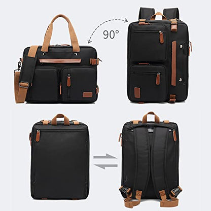 Laptop Backpack for Men Travel Business Fits up to 17.3-inch Computer Convertible Case Carrying Shoulder Messenger Tote Briefcase Extra Large Work Business Accessories Essentials Grey Purse Laptop Bag - color: Grey-m01
