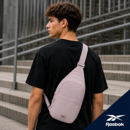 Reebok Unisex Crossbody Bag - Convertible Compact Durable Cross Body Bag for Women and Men - Gym and Travel Essentials, Size One Size, Thea II Latte - color: Thea II Latte